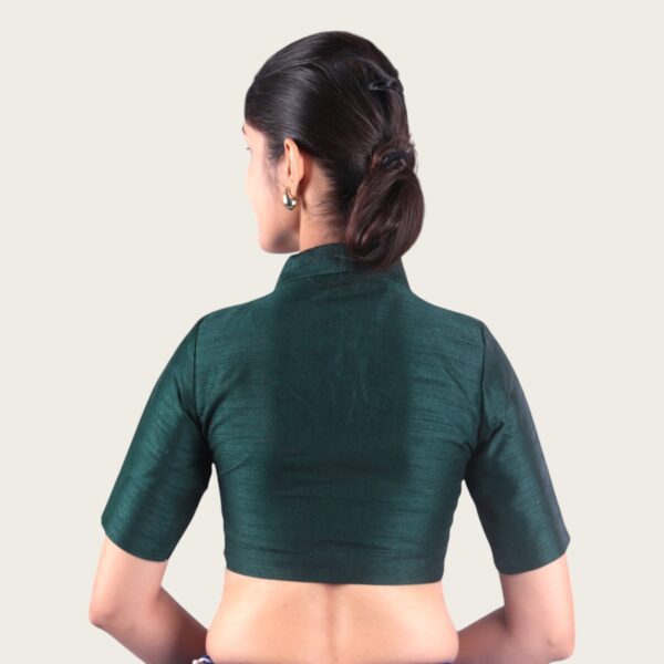 Green Collar Padded Blouse - Image 3