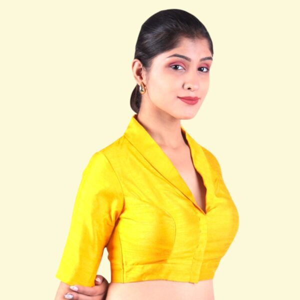 Mustard Collar Padded Blouse - Image 2
