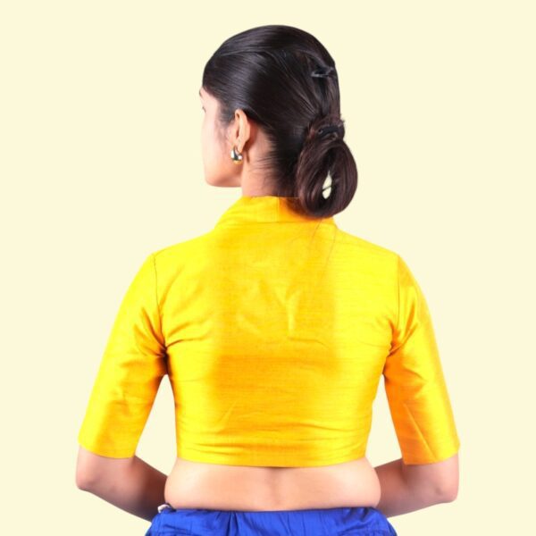 Mustard Collar Padded Blouse - Image 3