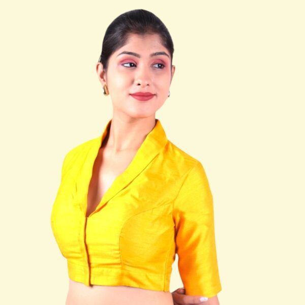Mustard Collar Padded Blouse - Image 4