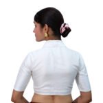 Elegant White Collar Neck Blouse - Image 3