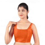 Orange Sleeveless Padded Blouse - Image 4
