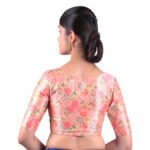Elegant Pink Multi Print V Neck Blouse - Image 2