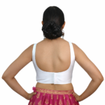 Womens Silk Solid Sleeveless Padded Blouse - Image 3